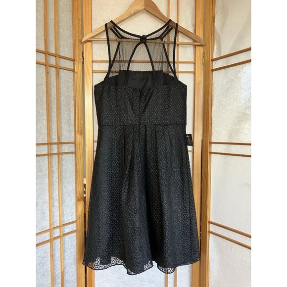NWT Eva Franco Women’s Black Illusion Top Cocktail Dress, Size 4 MSRP $265 - Picture 7 of 14